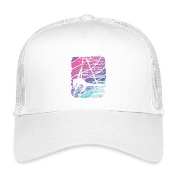 Vertical Cloth Vintage Aerial Acrobatics Aerial Silk - Kids’ Trucker Cap - white - Front