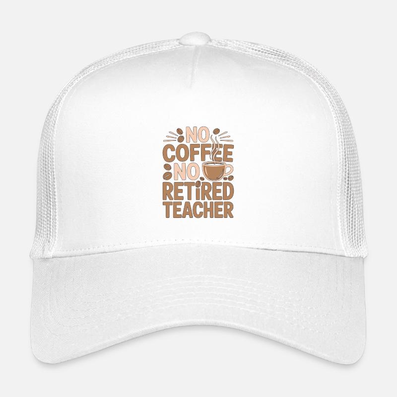 Enseignant à la retraite Pas de café Pas d’éducateur Amoureux du café Casquette trucker enfant