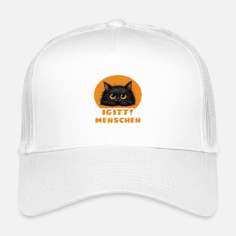 Lustige Igitt ! Menschen Katze - Kinder Trucker-Cap - Weiß
