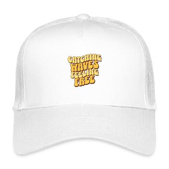 Catching Waves Feeling Free - Kinder Trucker-Cap - Weiß - Vorne