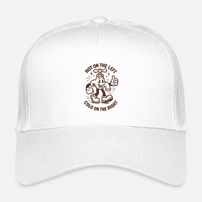 Hot left cold right | Plumber Humor Kids’ Trucker Cap