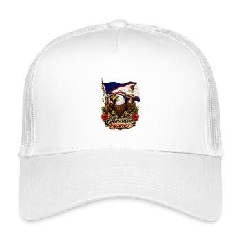 Adlerflagge von Amerikanisch-Samoa - Kinder Trucker-Cap - Weiß - Vorne
