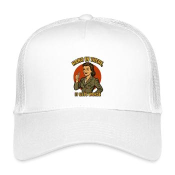 Satire des femmes vintage pouce levé - Casquette trucker enfant - blanc - Devant