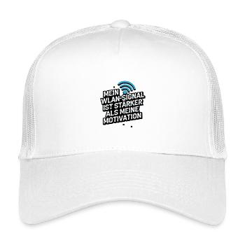  Mein Wlan-Signal Ist Stärker Als Meine Motivation - Kinder Trucker-Cap - Weiß - Vorne