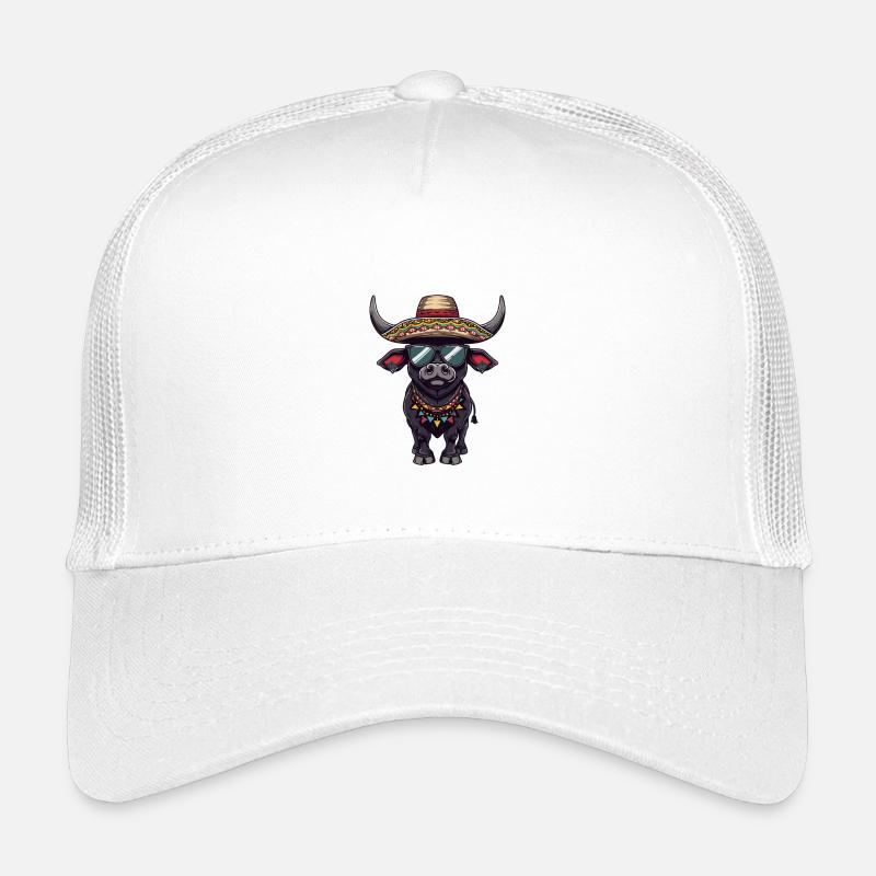 Stier Comic Lustig Sombrero Kinder Trucker-Cap