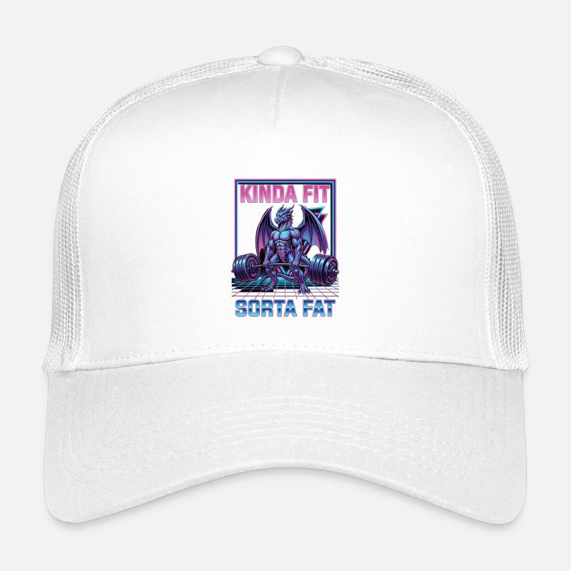 Kinda Fit Sorta Fat Dragon Weightlifting Kids’ Trucker Cap