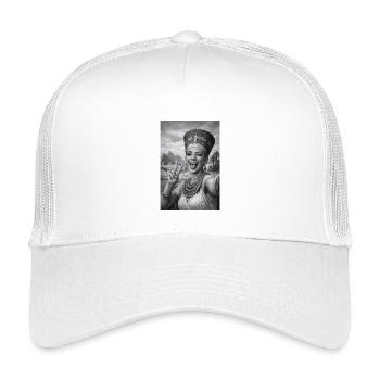 Portrait selfie de Néfertiti - Casquette trucker enfant - blanc - Devant