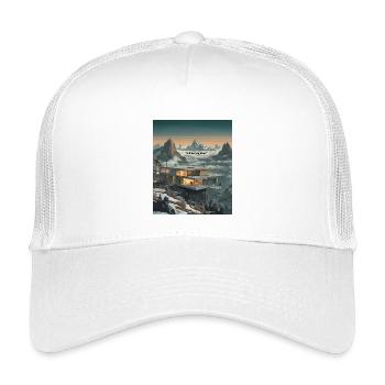 Immer noch keine Nachbarn Alpine Glass House - Kinder Trucker-Cap - Weiß - Vorne
