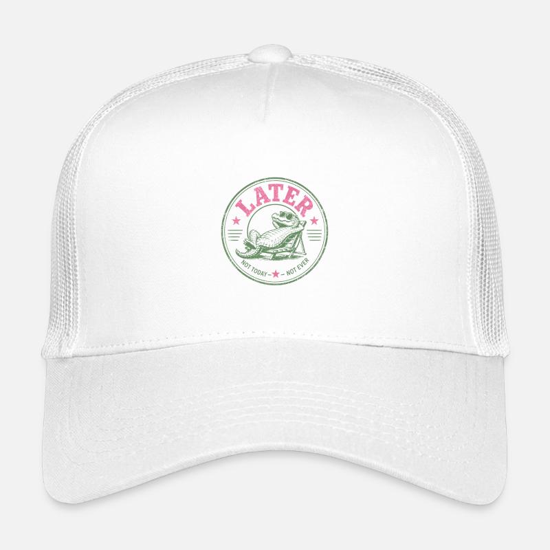 Procrastinator Crocodile Never Today Kids’ Trucker Cap