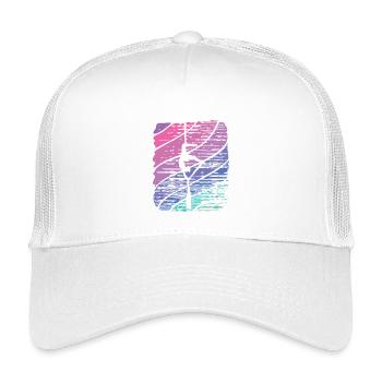 Vertical Cloth Vintage Aerial Acrobatics Aerial Silk - Kids’ Trucker Cap - white - Front