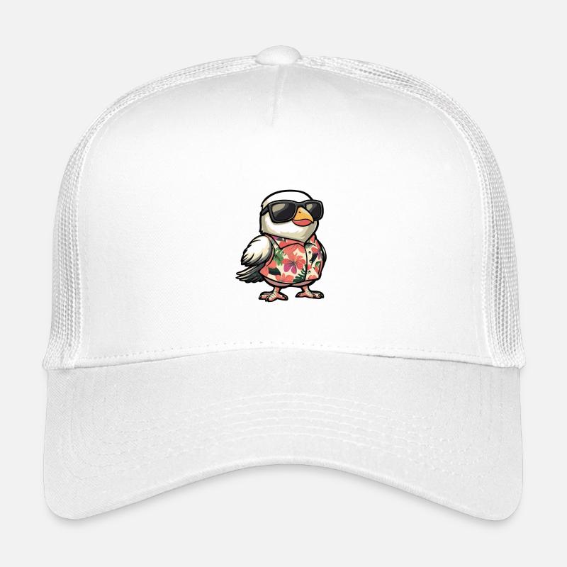 Taube Vogel Comic Urlaub Kinder Trucker-Cap