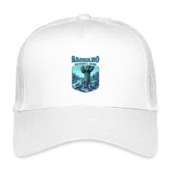 Saguaro National Park Wappen - Kinder Trucker-Cap - Weiß - Vorne