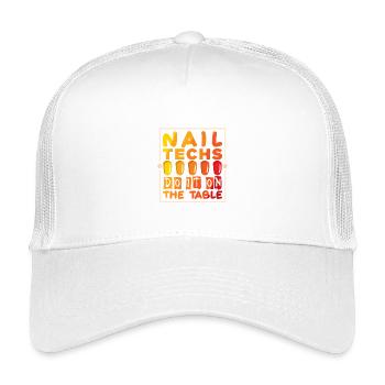 Nageldesigner Nageldesignerin Kosmetik Nagelstudio - Kinder Trucker-Cap - Weiß - Vorne