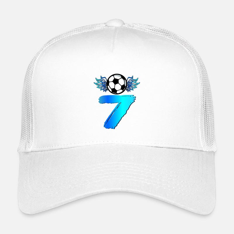 7th Birthday Seven Soccer Kids’ Trucker Cap