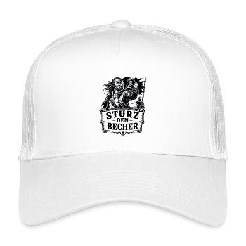 Störtebekker Stürz den Becher Pirat Legende - Kinder Trucker-Cap - Weiß - Vorne