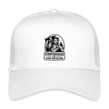 Störtebekker Stürz den Becher Pirat Legende - Kinder Trucker-Cap - Weiß - Vorne