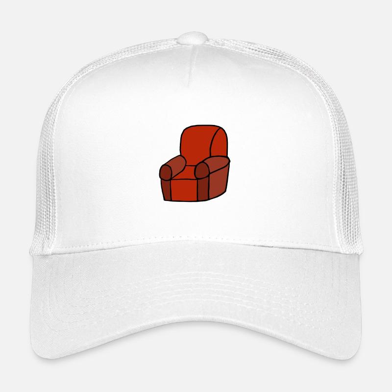 Roter Lounge-Sessel Silhouette Kinder Trucker-Cap