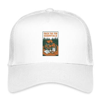 Zehn Essentials | Pfadfinder Ausrüstung - Kinder Trucker-Cap - Weiß - Vorne
