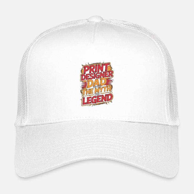Print Designer Dad The Idol The Graphic Designer Kids’ Trucker Cap