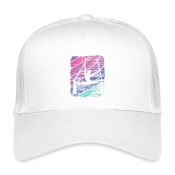 Vertical Cloth Vintage Aerial Acrobatics Aerial Silk - Kids’ Trucker Cap - white - Front