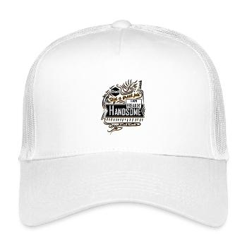 Papa Stolz: Freakin' Handsome Spruch - Kinder Trucker-Cap - Weiß - Vorne