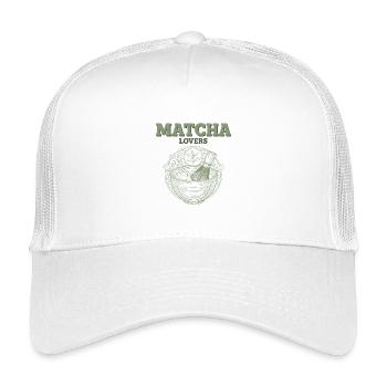 Matcha Lovers Green Tea Matcha Tea Matcha Bowl - Kids’ Trucker Cap - white - Front