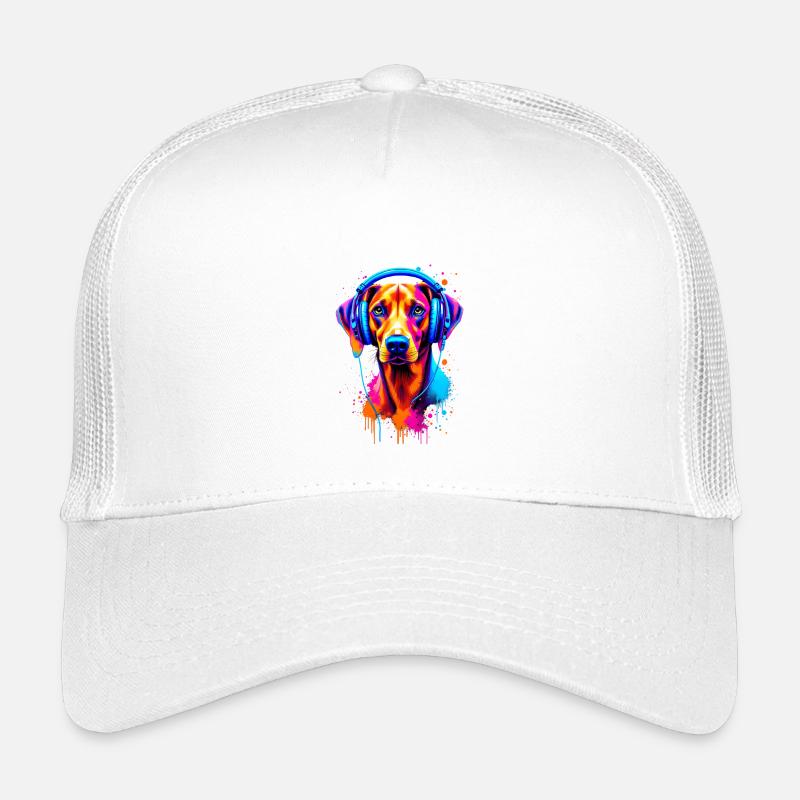 Magyar Viszla avec des écouteurs Casquette trucker enfant