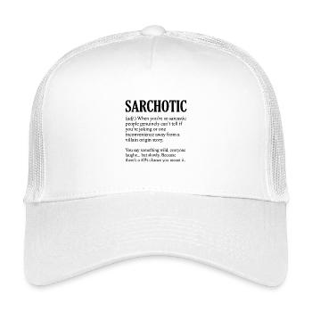 Funny Sarchotic Definition Sarcastic - Kids’ Trucker Cap - white - Front
