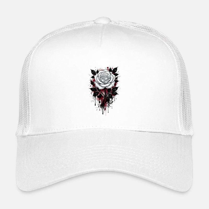 Rose, Rose Blanche, Rose et Fleurs Casquette trucker enfant