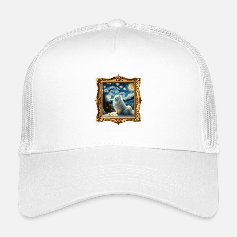 Nuit étoilée de Spitz Pomeranian Casquette trucker enfant