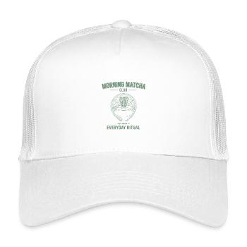Morgens Matcha Club Alltagsritual Einfach verquirlen - Kinder Trucker-Cap - Weiß - Vorne