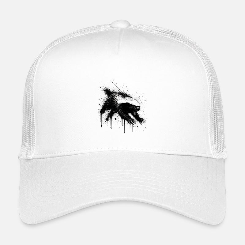 Honey Badger Splatter - Kids’ Trucker Cap - white