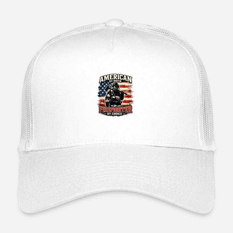 Conception du drapeau du héros du pompier américain Casquette trucker enfant