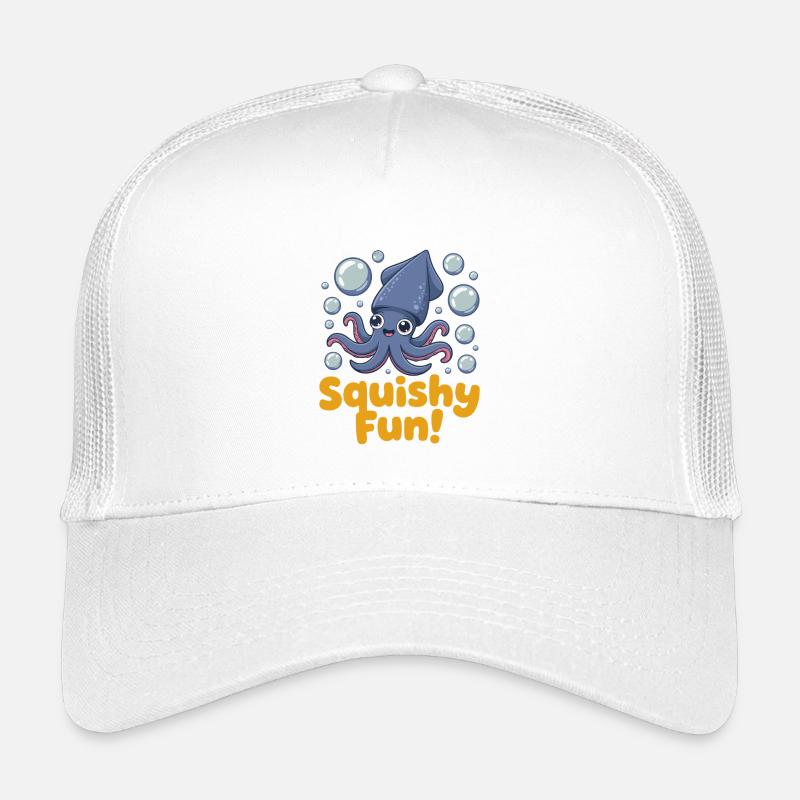Squishy Fun Squid Illustration Kids’ Trucker Cap