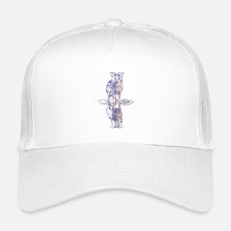 Border Collie Wasserreflexion Kinder Trucker-Cap