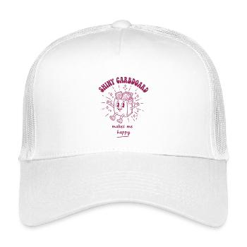 Shiny Cardboard Makes Me Happy Trading Card Binder - Kids’ Trucker Cap - white - Front