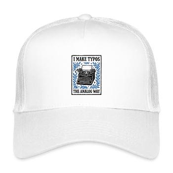 Tippfehler analog | Schreibmaschine Humor - Kinder Trucker-Cap - Weiß - Vorne