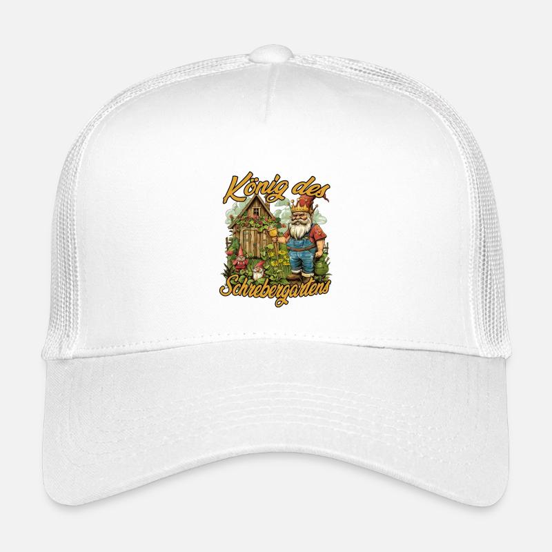 Schrebergarten Laube Gemüsebeet Gartenkönig Humor  Kinder Trucker-Cap