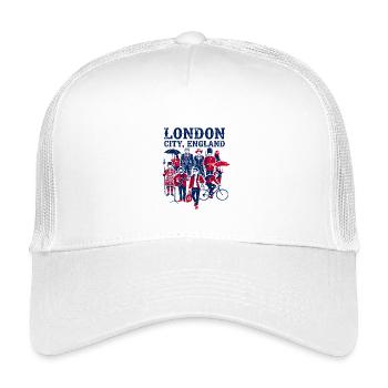 People Of London City England United Kingdom - Kinder Trucker-Cap - Weiß - Vorne