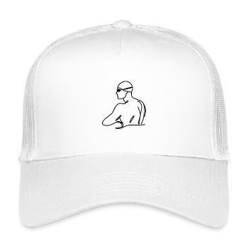 Schwimmer Grafik - Kinder Trucker-Cap - Weiß - Vorne