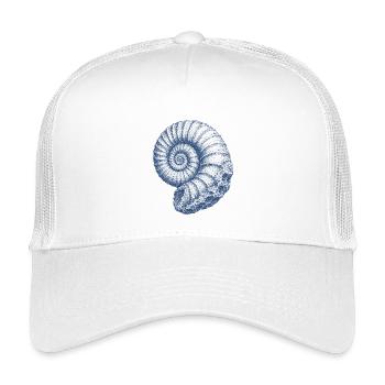 Fossile d’ammonites Art préhistorique de mer vintage - Casquette trucker enfant - blanc - Devant