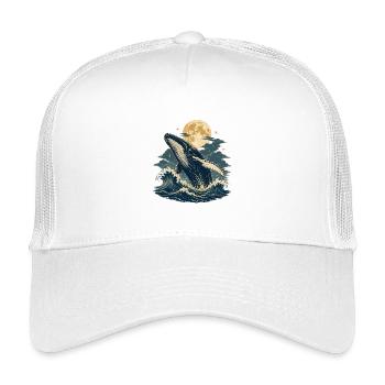 Mondbeschienene Walwellen - Kinder Trucker-Cap - Weiß - Vorne