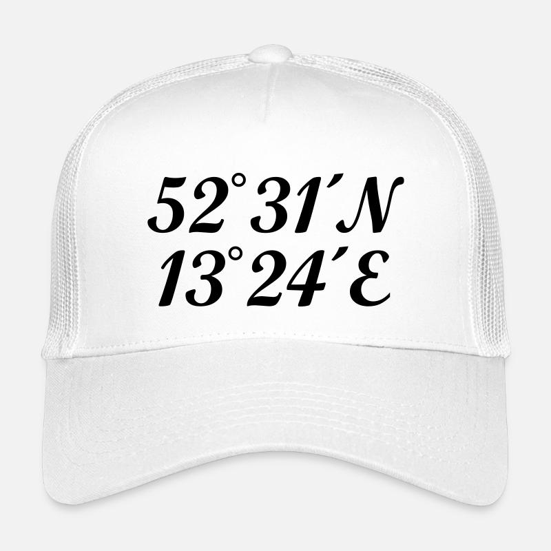 Berliner Koordinaten Berlin - Kinder Trucker-Cap - Weiß