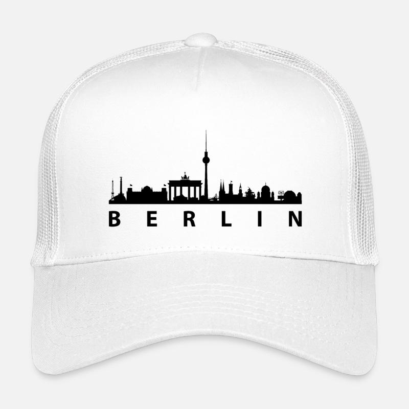 Skyline Berlin - Kinder Trucker-Cap - Weiß