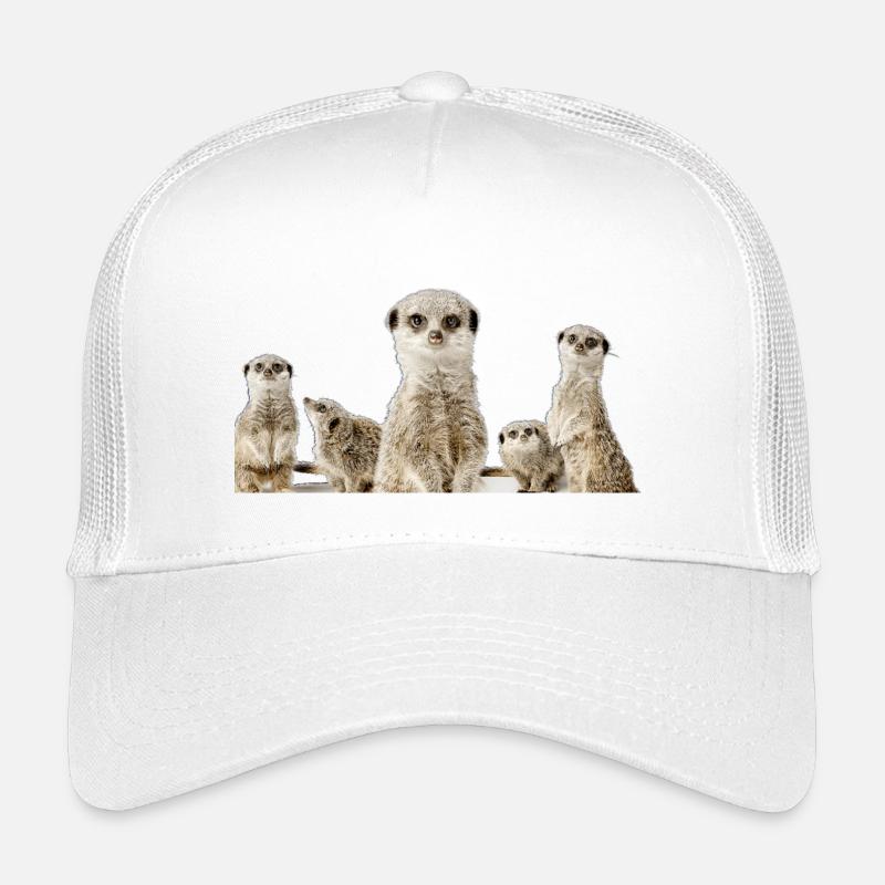 Erdmännchen Familie - Kinder Trucker-Cap - Weiß