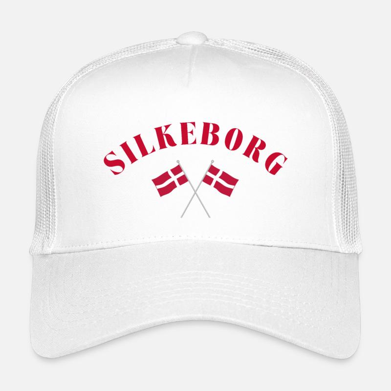 Silkeborg Denmark Flags Design - Kids’ Trucker Cap - white