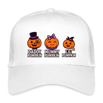 Daddy Pumpkin Mummy Pumpkin Lil' Pumpkin Familie - Kinder Trucker-Cap - Weiß - Vorne