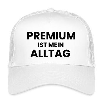 Premium ist mein Alltag - Kinder Trucker-Cap - Weiß - Vorne