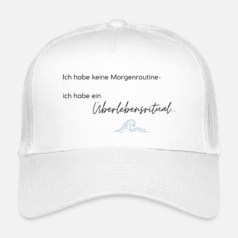 LIEBEVOLL Morgenroutine Meer - Kinder Trucker-Cap - Weiß