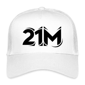 Cool 21M logo motif for Bitcoin Miner - Kids’ Trucker Cap - white - Front